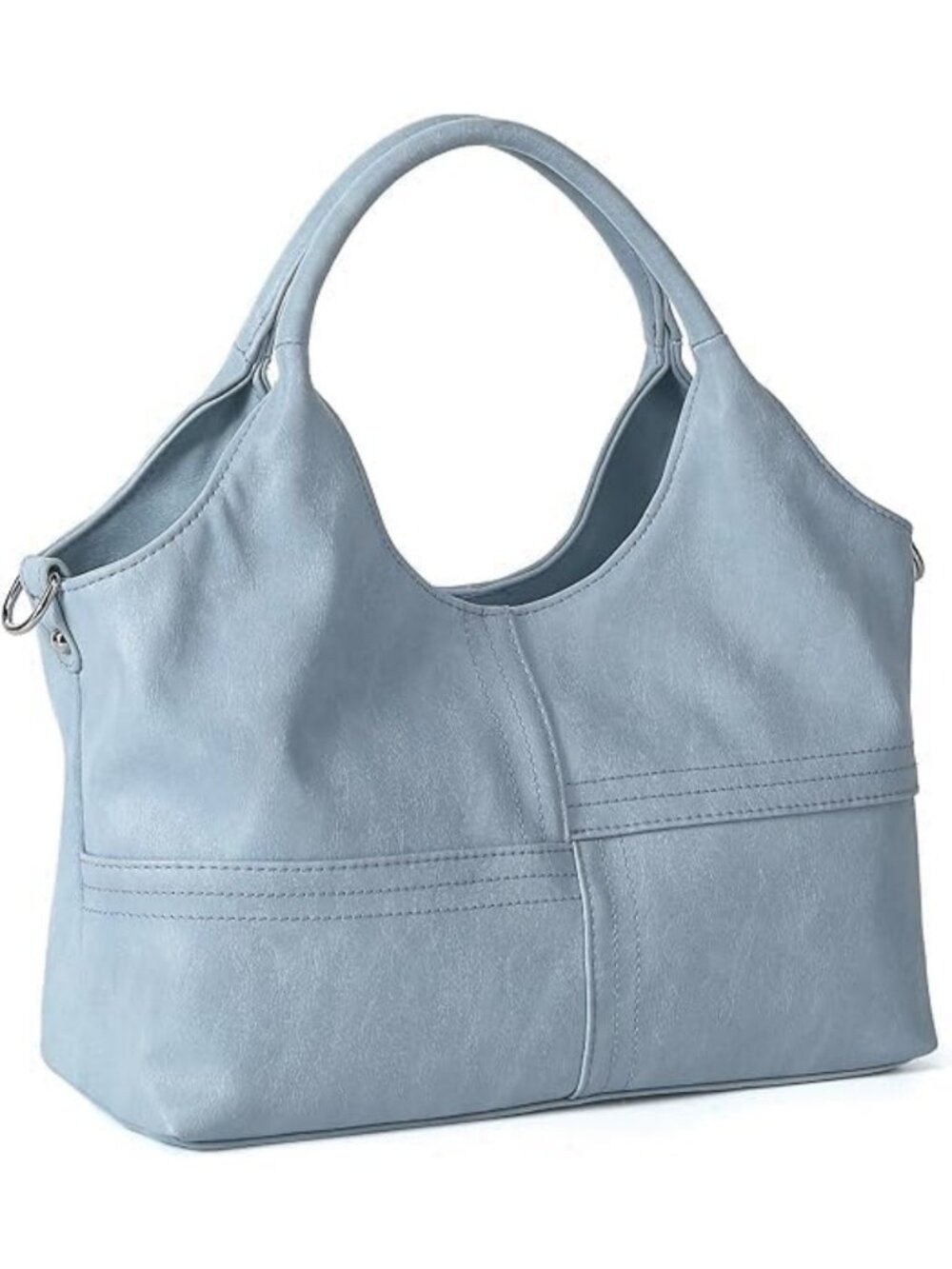 Stylish Medium Vegan Leather Tote Bags for Women, Detachable Satchel Strap, Hobo